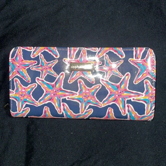 Simply southern pink starfish with navy blue background wallet in GUC - Picture 6 of 8